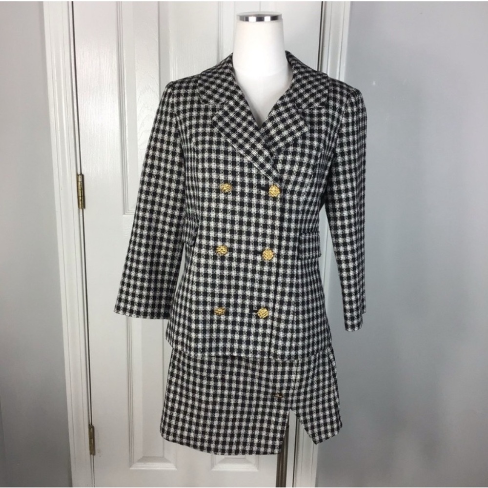 Flora Bea NYC Spellbound Tweed Two Piece Suit Women Small